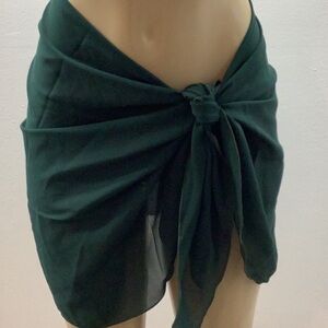 Zuliana Green Beach Cover Up/Sarong Skirt. Made in USA. New With Tags